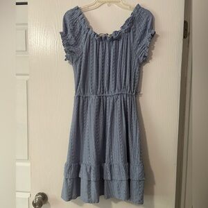 Blue Off Shoulder dress